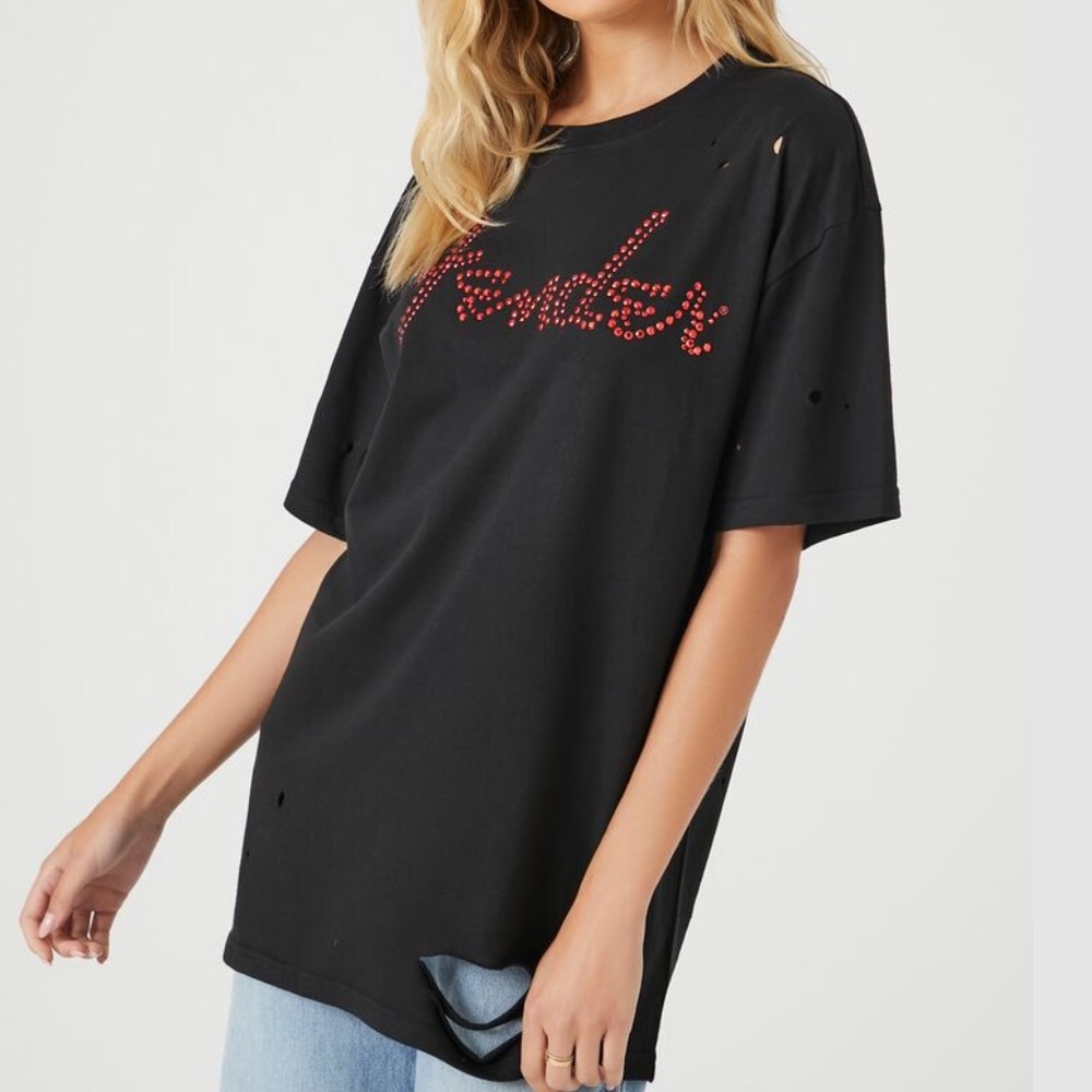 distressed Fender tee